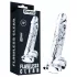 Lovetoy - dildo z vakuumsko prisedo - 19 cm - prozoren