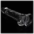 Lovetoy - dildo z vakuumsko prisedo - 19 cm - prozoren