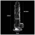 Lovetoy - dildo z vakuumsko prisedo - 19 cm - prozoren