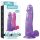 Lovetoy - dildo z nastavkom za pritrditev - 20 cm - vijolična