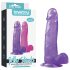Lovetoy - dildo z nastavkom za pritrditev - 20 cm - vijolična