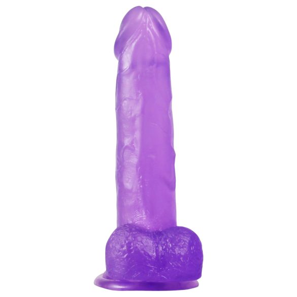Lovetoy - dildo z nastavkom za pritrditev - 20 cm - vijolična
