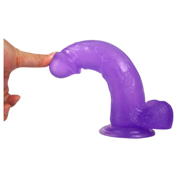 Lovetoy - dildo z nastavkom za pritrditev - 20 cm - vijolična