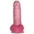Lovetoy - dildo s priseskom - 15 cm - roza
