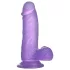 Lovetoy - dildo z vakuumskim dnom - 15 cm - vijoličen