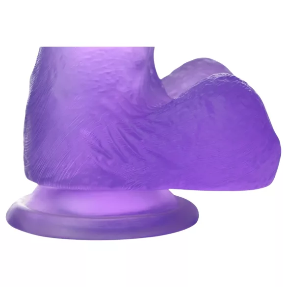 Lovetoy - dildo z vakuumskim dnom - 15 cm - vijoličen