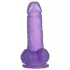 Lovetoy - dildo z vakuumskim dnom - 15 cm - vijoličen