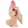 Lovetoy - dildo z dvojnim slojem - 18 cm - naravna barva