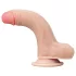 Lovetoy - dildo z dvojnim slojem - 18 cm - naravna barva