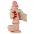 Lovetoy - dvoplastni dildo - realističen občutek - 21 cm naravna barva