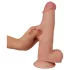 Lovetoy - dvoplastni dildo - realističen občutek - 21 cm naravna barva