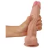 Lovetoy - dvoplastni dildo - realističen občutek - 21 cm naravna barva
