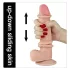 Lovetoy - dvoplastni dildo - realističen občutek - 21 cm naravna barva