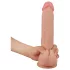 Lovetoy - dildo z dvema plastema - 23 cm - naravna barva