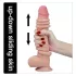 Lovetoy - dildo z dvema plastema - 23 cm - naravna barva