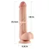 Lovetoy - dildo z dvema plastema - 23 cm - naravna barva