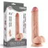 Lovetoy - dildo z dvema plastema - 23 cm - naravna barva