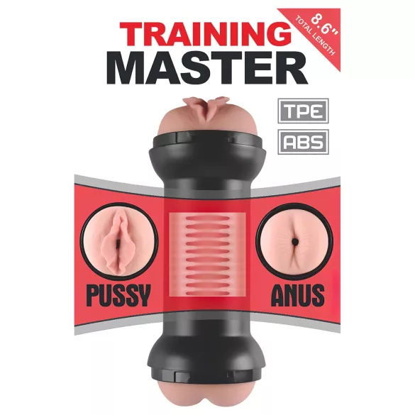 Lovetoy - masturbator vagina in anus - naravna barva