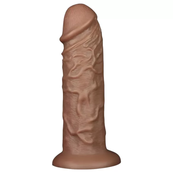 Lovetoy Chubby - realistični dildo z vakuumskim držalom - 25 cm - naravna barva