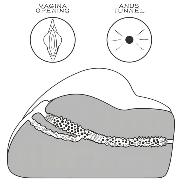 Lovetoy Streetgirl's - umetna vagina in zadnjica torzo (naravno)
