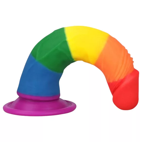 Lovetoy Prider - realistični dildo - 19 cm - mavrični