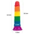 Lovetoy Prider - realistični dildo - 19 cm - mavrični