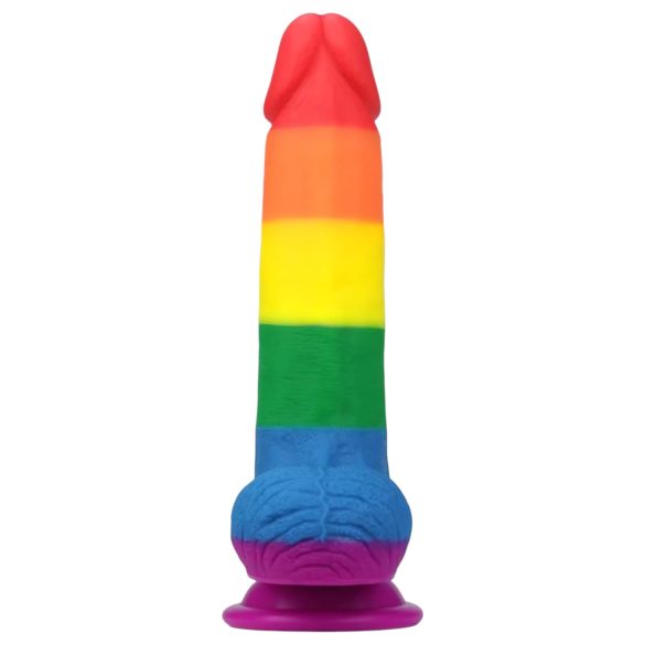 Lovetoy Prider - življenjski dildo z modi - 20cm (mavrica)