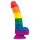 Lovetoy Prider - realistično silikonsko dildo - 19 cm (mavrica)