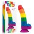 Lovetoy Prider - realistično silikonsko dildo - 19 cm (mavrica)
