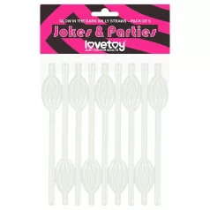 Lovetoy - slamica z vagino - svetleča - bela