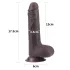 Lovetoy Sliding-Skin - dvoplastni dildo - 18 cm (rjav)