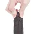 Lovetoy Sliding-Skin - dvoplastni dildo - 18 cm (rjav)