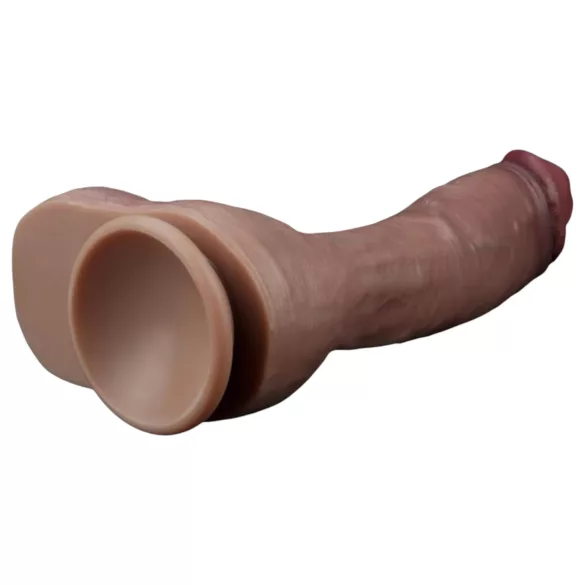 Lovetoy Nature Cock - realistični dildo - dvojna plast - 26 cm - nevtralna barva