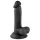 Mr. Rude - realistični dildo s priseskom, moda - 17 cm - črn