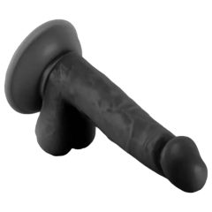 Mr. Rude - pripenjalni dildo za testise - 17 cm (črn)