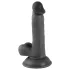 Mr. Rude - realistični dildo s priseskom, moda - 17 cm - črn