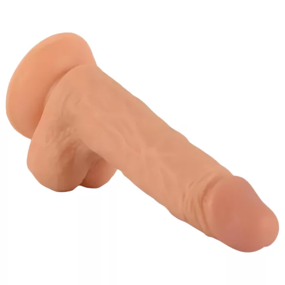 Mr. Rude - realistični dildo s priseskom - 19 cm - natur