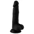 Mr. Rude - dildo z modrcem in testisi - realističen - 19 cm - črn