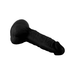 Mr. Rude - pripenjalni dildo za testise - 19 cm (črn)