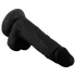 Mr. Rude - dildo z modrcem in testisi - realističen - 19 cm - črn