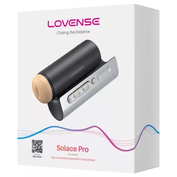Lovense Solace Pro - aplikacijsko voden potisni masturbator za moške (črn)