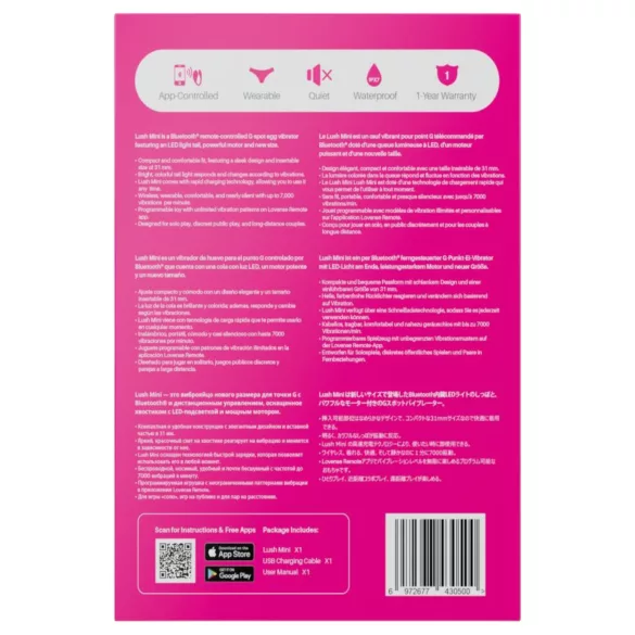 Lovense - vibracijsko jajce - pametno upravljanje - roza