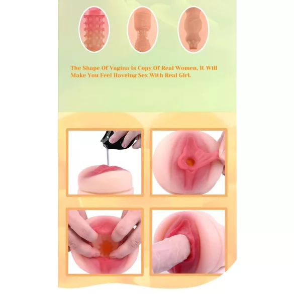 Tracy's Dog - masturbator v obliki realistične vagine - črna/naravna