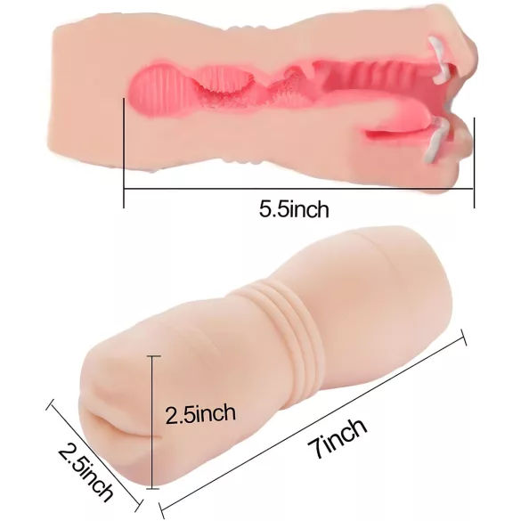 Tracy's Dog Cup - masturbator usta z zobmi - realističen - naravna barva