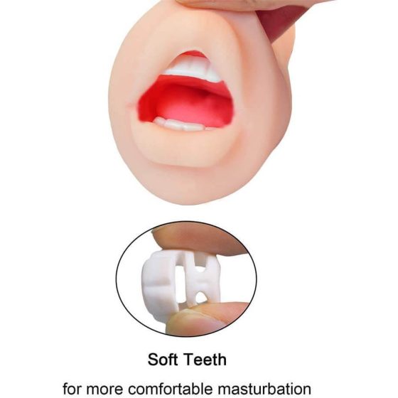 Tracy's Dog Cup - realistična umetna usta z zobmi (naravna)