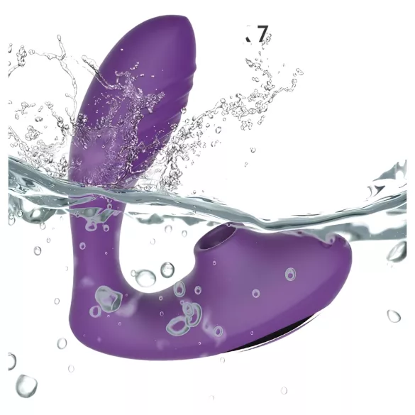 Tracy's Dog 2 - vibrator za žensko stimulacijo 2v1 - vijoličen