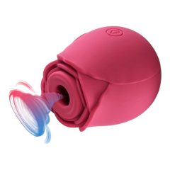   Tracy's Dog Rose - vodoodporen stimulator klitorisa z zračnim valovanjem, ki deluje na baterije (rdeča)