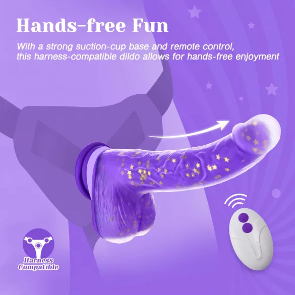 Tracy's Dog Jelivoy - realistični vibrator - 22 cm - vijoličen