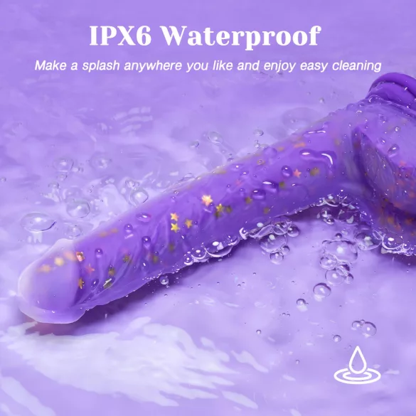 Tracy's Dog Jelivoy - realistični vibrator - 22 cm - vijoličen
