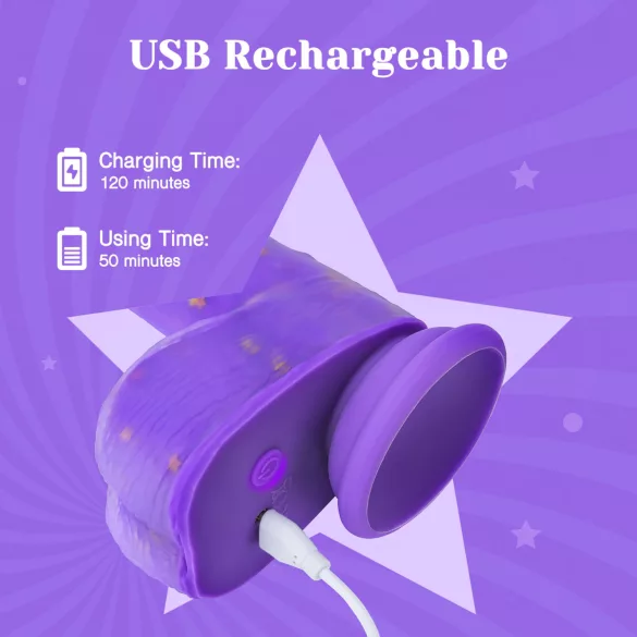 Tracy's Dog Jelivoy - realistični vibrator - 22 cm - vijoličen